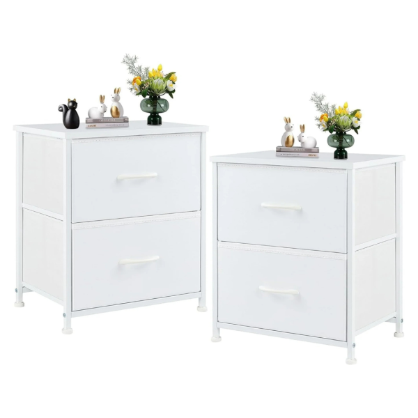 Set Of 2 Yangming Nightstands With 2 Storage Drawers (2 Colors) For Cheap